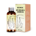 50ml bottle of essential oil for body skin care and leg massage with botanical extracts