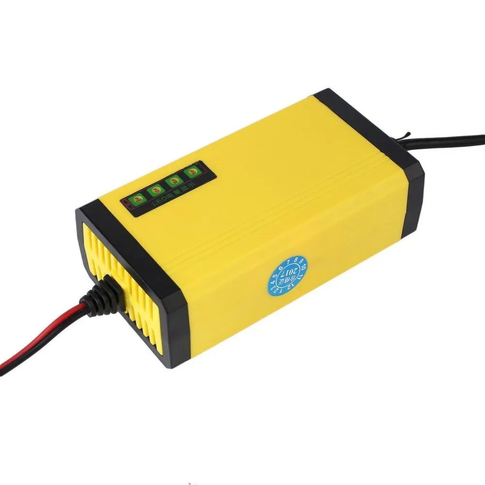 LV1202-2 motorcycle battery charger compact 12V 2A smart charger with EU plug and alligator clips