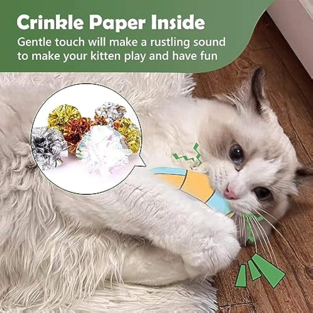 Soft plush cat toy with sports ball pattern, flat disc shape for throwing