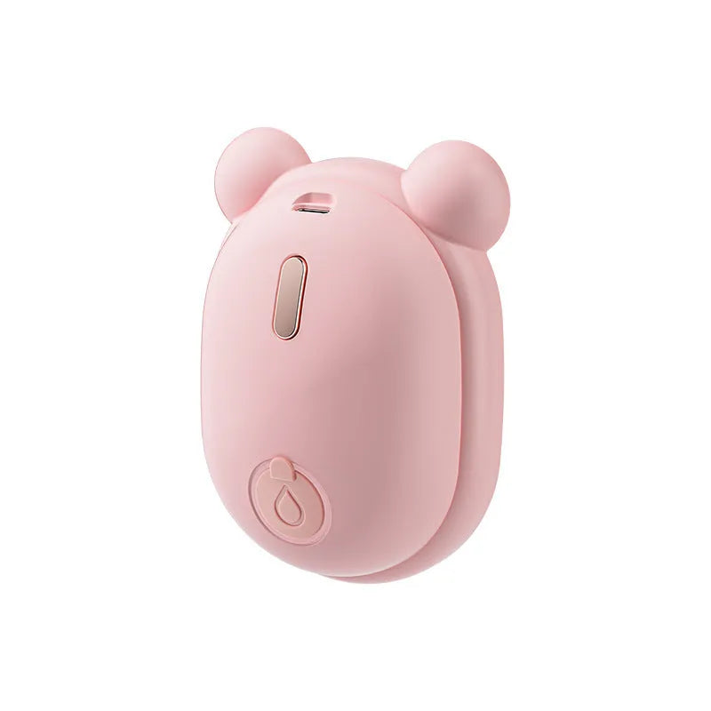 Pink and yellow rechargeable 3-in-1 pet grooming brush with spray function and massage comb teeth