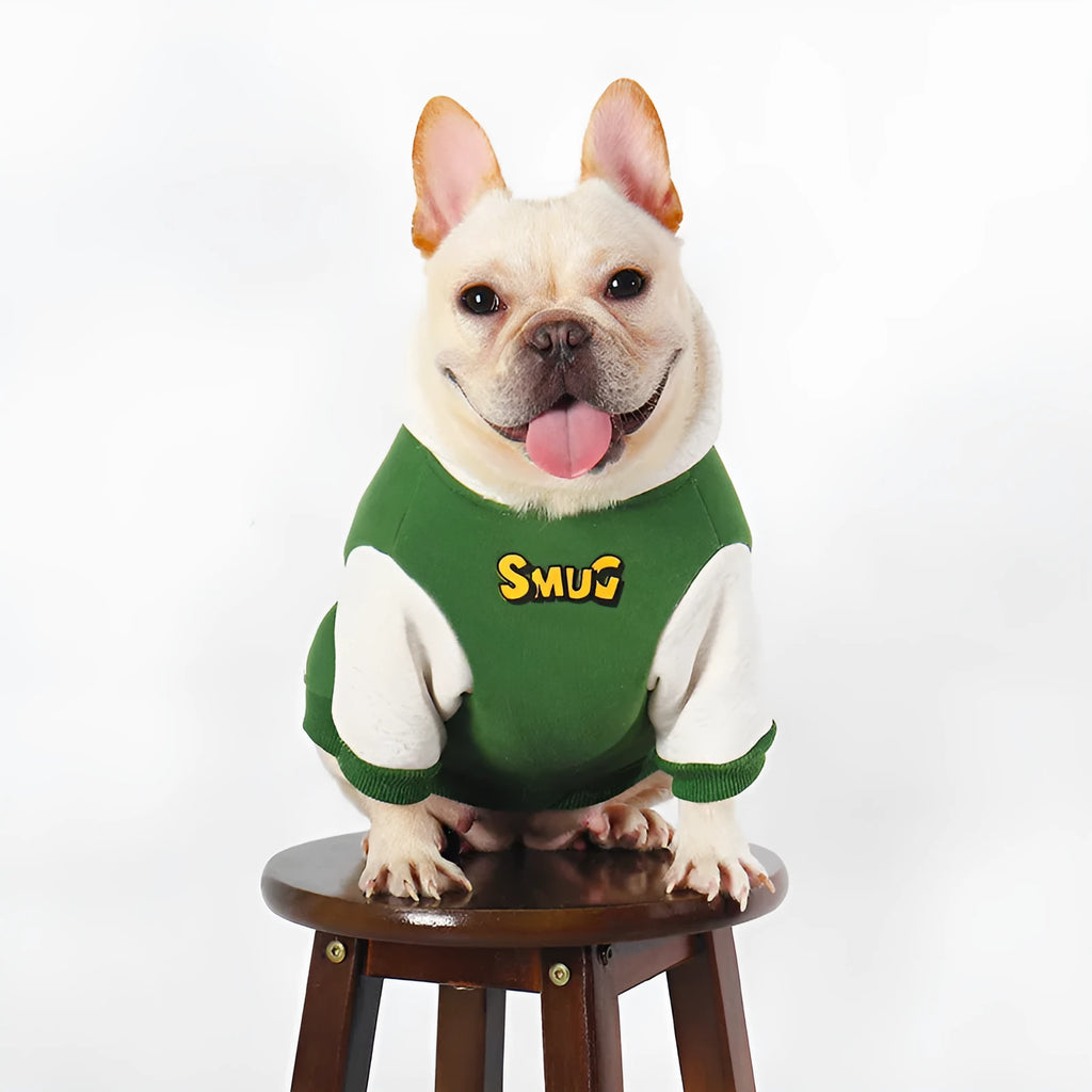 Green cotton dog clothing for autumn and winter wear available in sizes L to 4XL