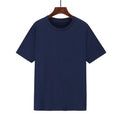 Men's loose-fitting black cotton T-shirt with short sleeves and a printed graphic.