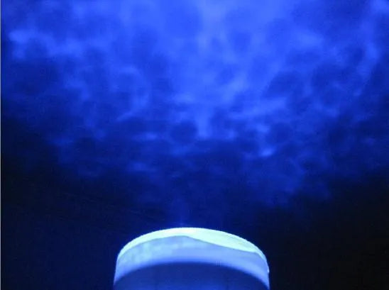 Blue ocean wave projection lamp with DLP correction for children's puzzle activities