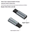 USB-C charging adapter for electric shavers and hair clippers in black or grey aluminium alloy housing