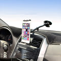 Black vehicle-mounted tablet holder with lifting arm for 4-12 inch devices
