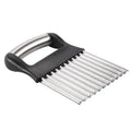 Stainless steel potato wave knife with wave blade for decorative vegetable cutting