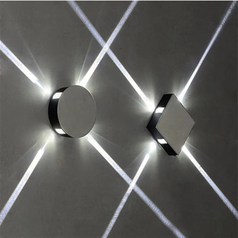 Modern square and round LED wall light with iron lampshade in Chinese style design