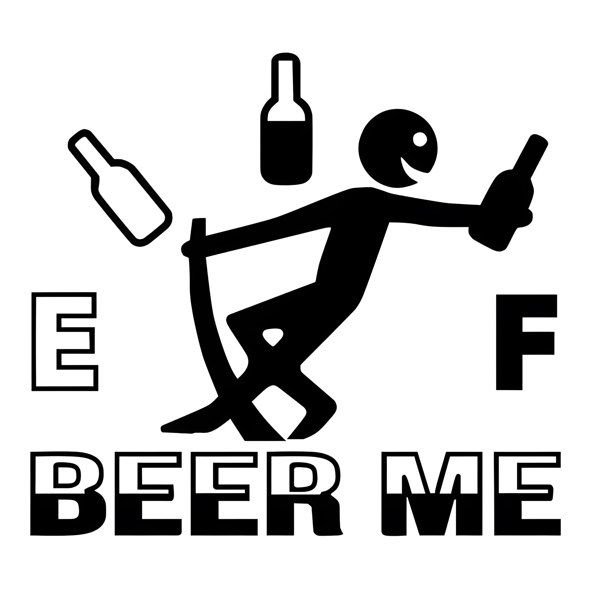 Creative EF fuel tank car sticker in take wine black 12x9cm film design