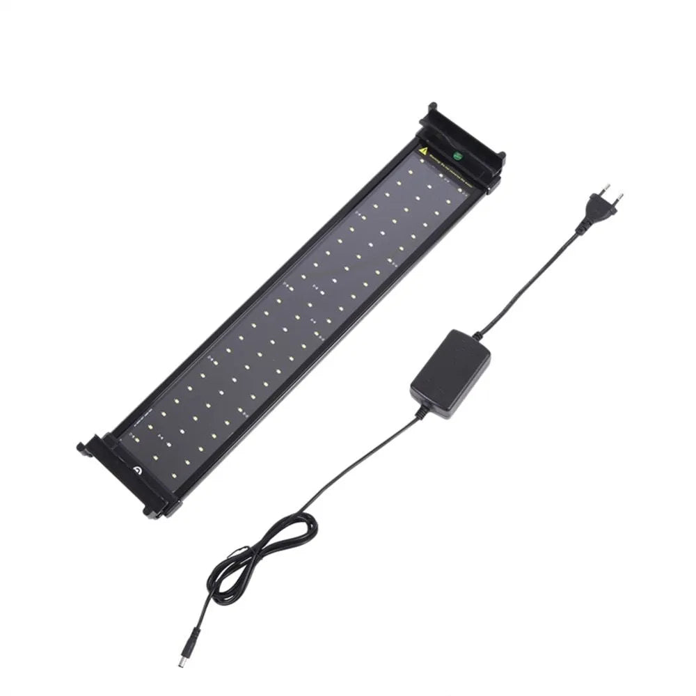 Aquarium LED lighting lamp with telescopic bracket and high brightness 2300 lumen for freshwater fish tank