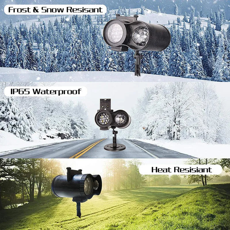 Outdoor IP65 rated animated watermark LED light with double tube design for gardens and patios