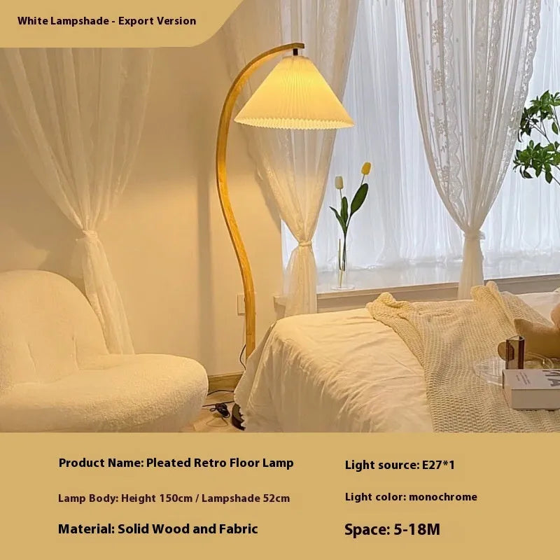 Retro vertical bedside table lamp with sofa edge design and three-colour variable light