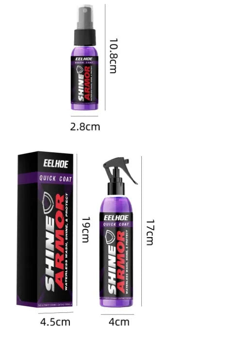 Purple automobile nano coating agent spray bottle for car exterior protection