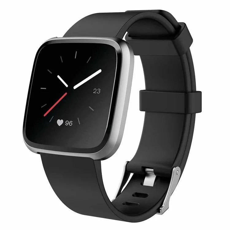 Large Fitbit Versa Lite replacement wrist strap in TPE material showing colour options.
