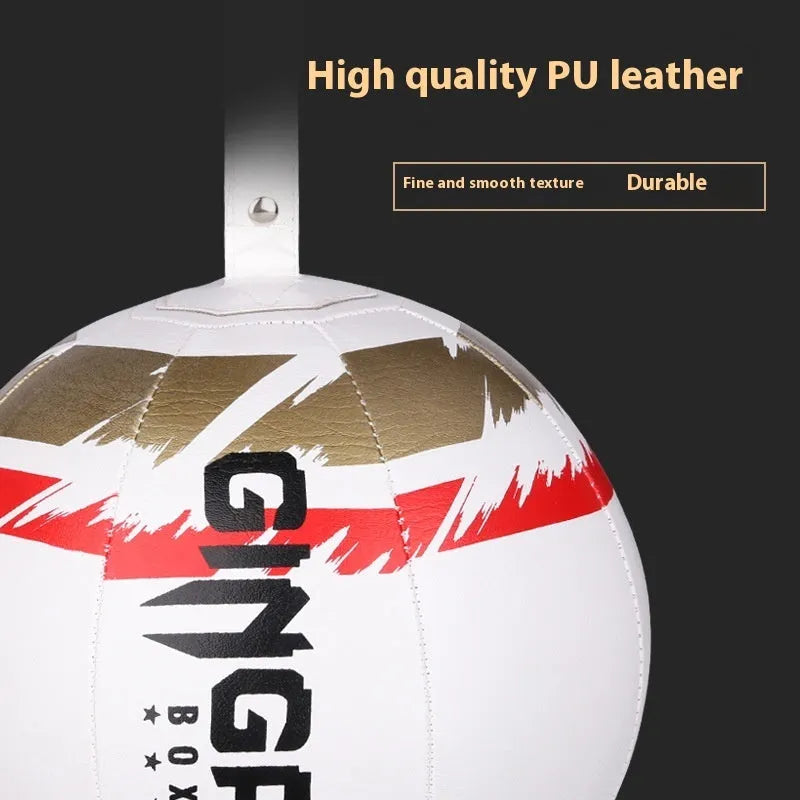 Hanging boxing speed ball in three colour options: black, black and green, or white