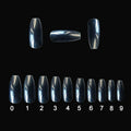 500 clear natural false nails in 10 sizes for professional salon or home application