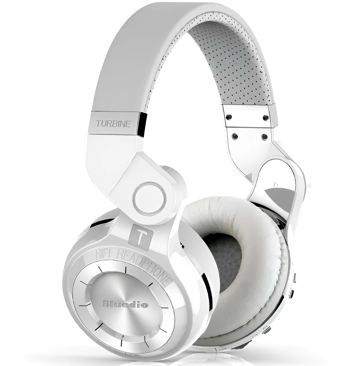 Blue String T2 Smart Edition black over-ear Bluetooth headphones shown in folded position