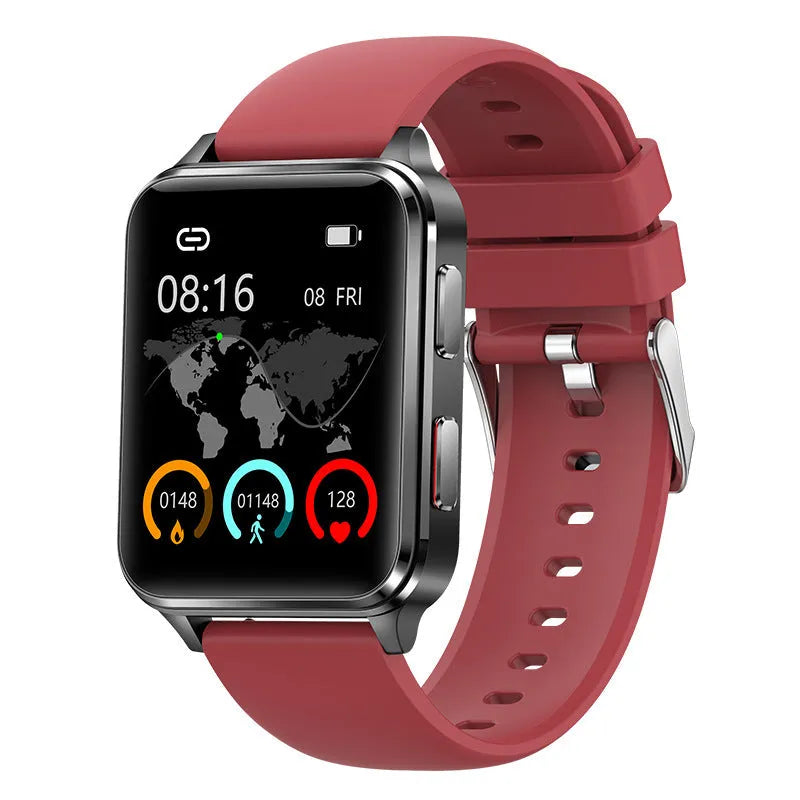 Multi-sport smart watch with 1.70-inch screen showing heart rate monitoring display