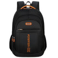 Oxford cloth business backpack with air cushion straps showing sewing line detail in blue colour.