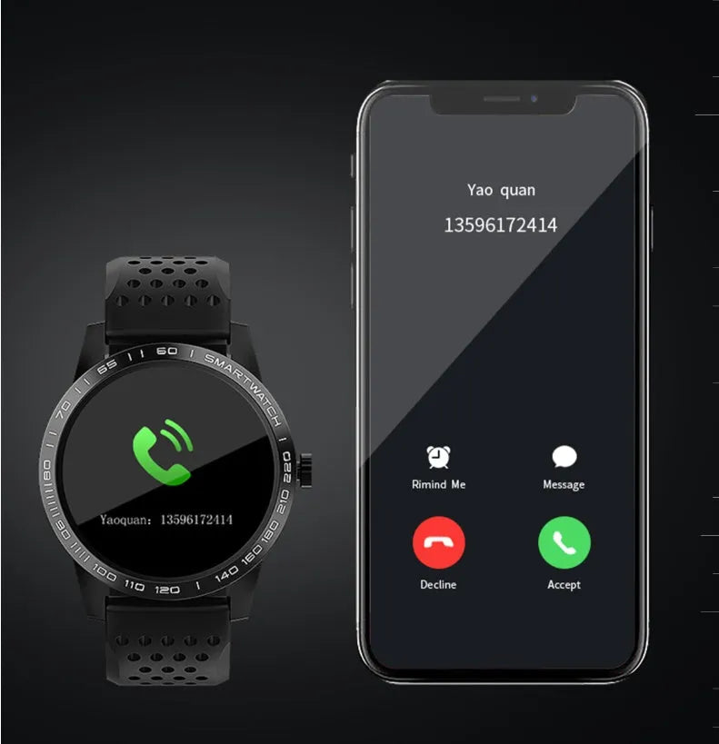 T2 smart bracelet with colour screen showing heart rate and step count display