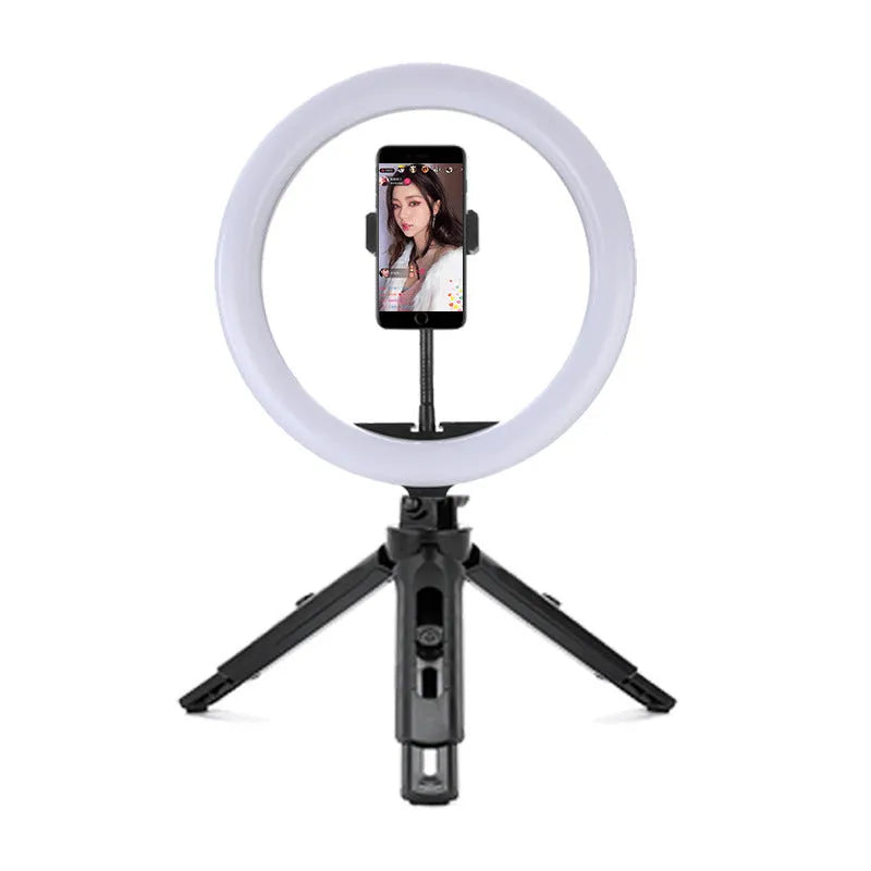 10-inch rotating ring selfie light with metal bracket for smartphone photography