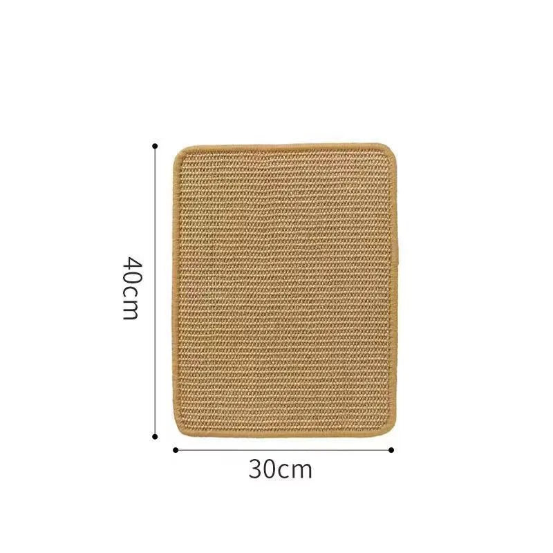 A large and a small sisal blanket cat scratch board in a pastoral style.