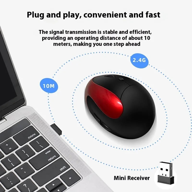 Three Generations vertical ergonomic mouse with wireless charging in multiple colour options