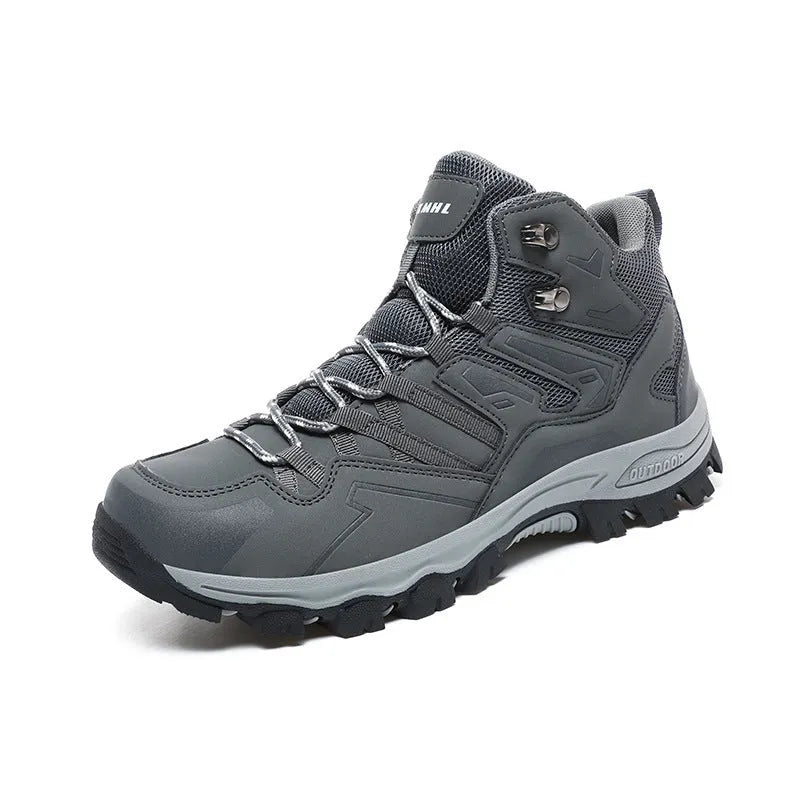 Hiking sneakers low-top outdoor shoes with rubber soles and flannel uppers in five colour options