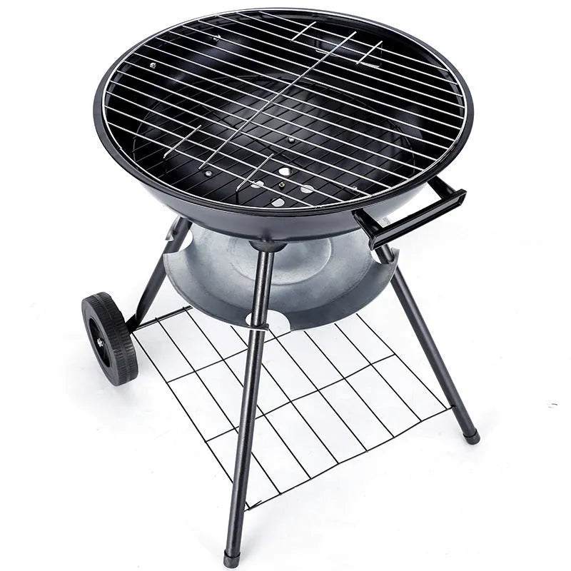 Portable barbecue oven with 14-inch cooking surface for 3-5 people