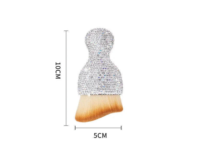 PVC car interior cleaning brush in white pink black colours measuring 10cm length 5cm width