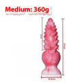 Pink platinum silicone shaped penis masturbation device for adults on a neutral background.
