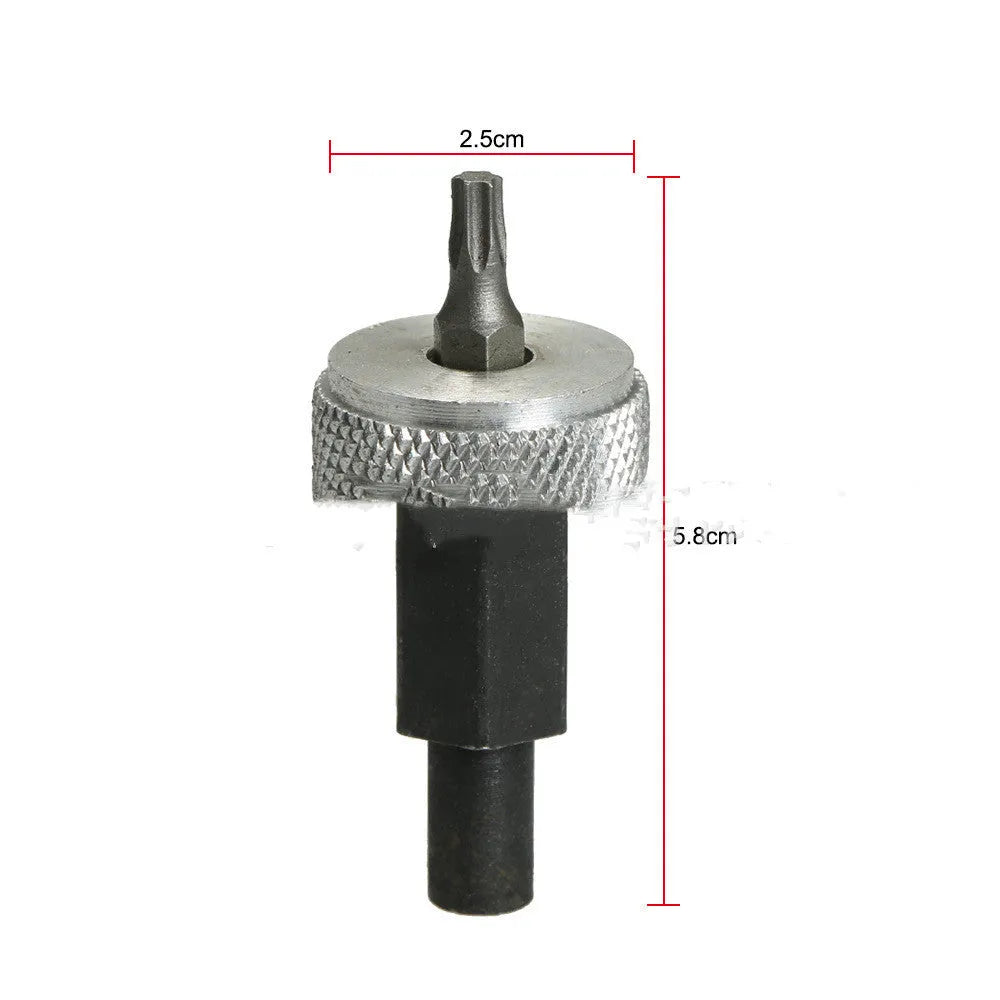 Ignition module wrench clamping tool with knurled aluminium knobs on a heat-treated carbon steel handle.