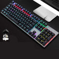 GK410 mechanical keyboard with metal construction and green axis switches