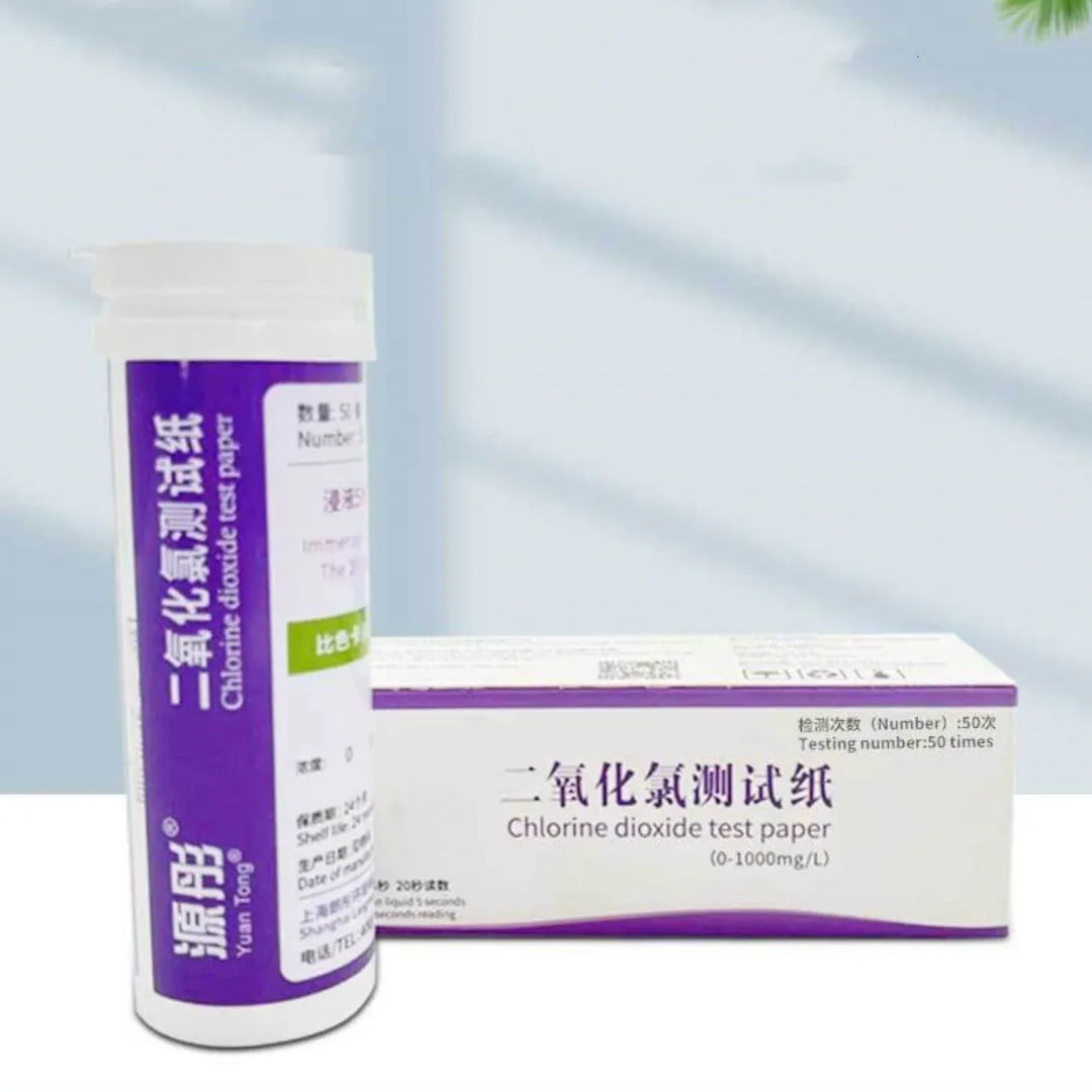Chlorine dioxide test paper bottle containing 50 pieces for waste water concentration detection