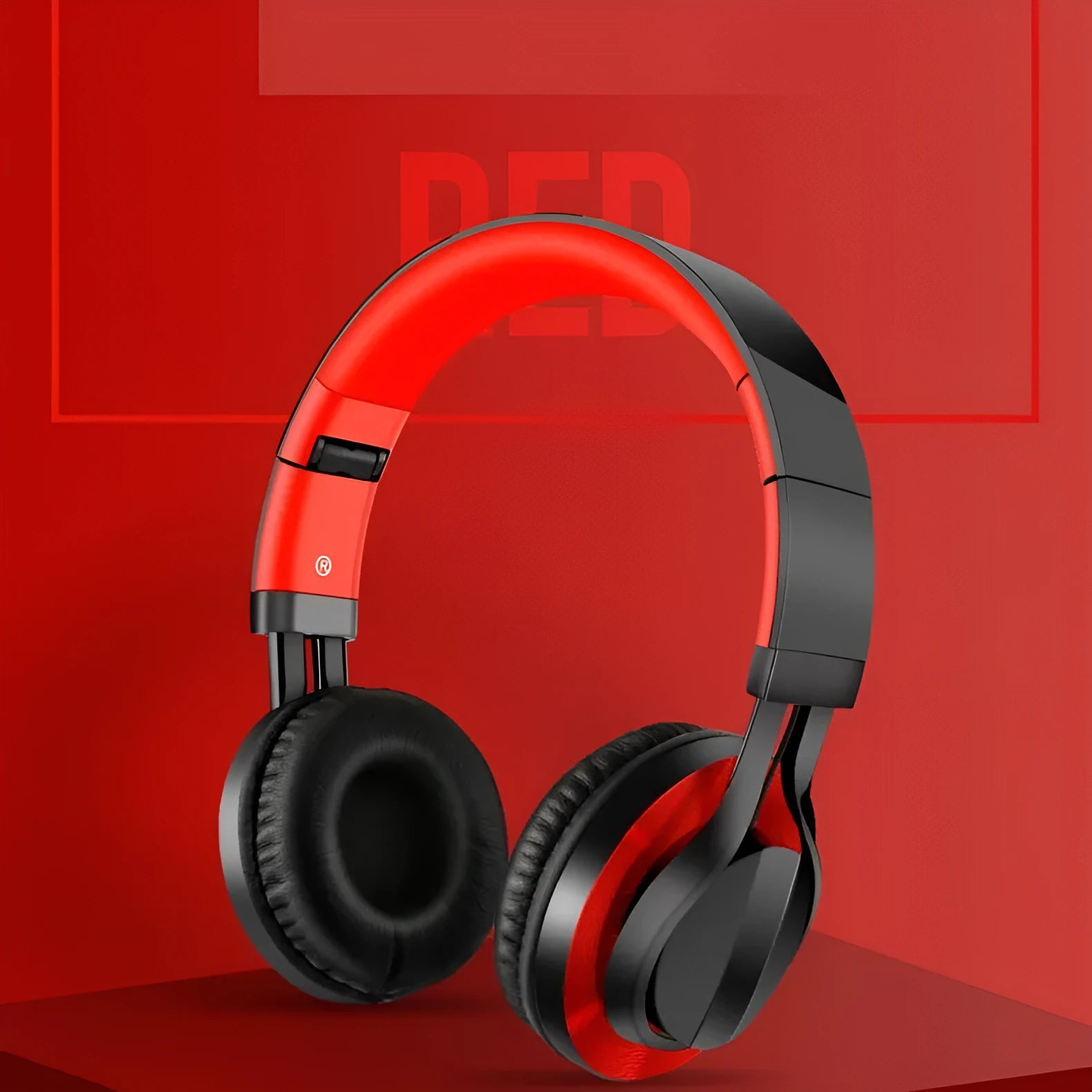 Black wired over-ear headphones with microphone for mobile phone karaoke use