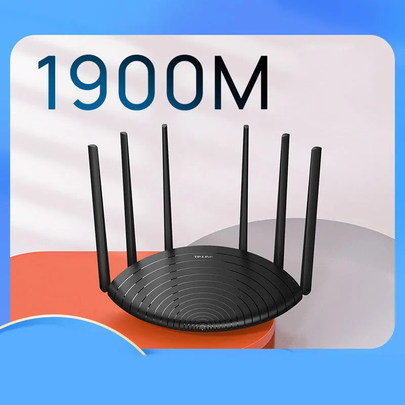 AC1900 Gigabit wireless router with easy display showing network status indicators