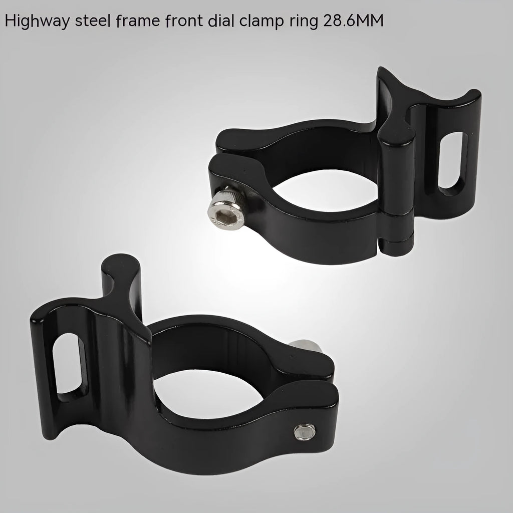 Black aluminium alloy clamp ring with 28.6mm diameter for vehicle cable management