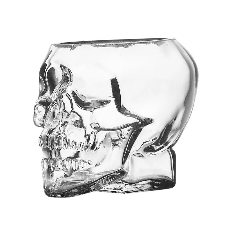 Skull wine glass transparent ordinary glass 160ml Halloween party novel drinkware