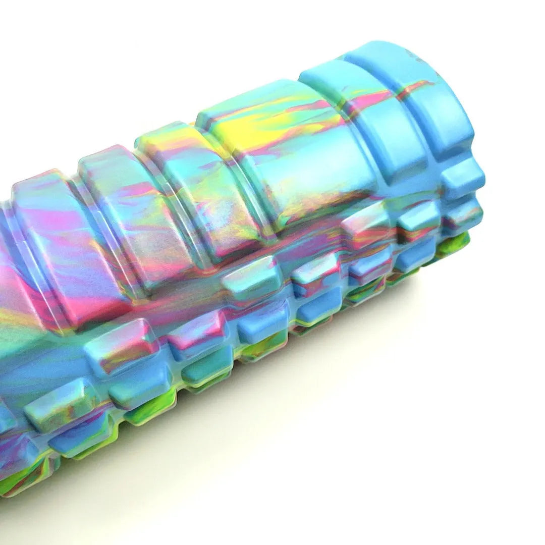 33cm long camouflage pattern EVA foam roller in assorted colour combinations.