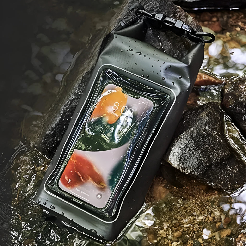 PVC waterproof crossbody phone bag in multiple colours for swimming and outdoor activities