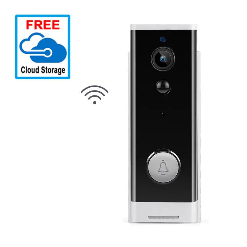 White network wireless video intercom camera for mobile phone remote monitoring with wall-mounted design