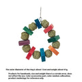 Hamster decorative toy with straw ball ring and applewood chewing rod for guinea pigs and rabbits