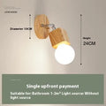 24cm diameter LED mirror wall lamp with single head and cabinet design
