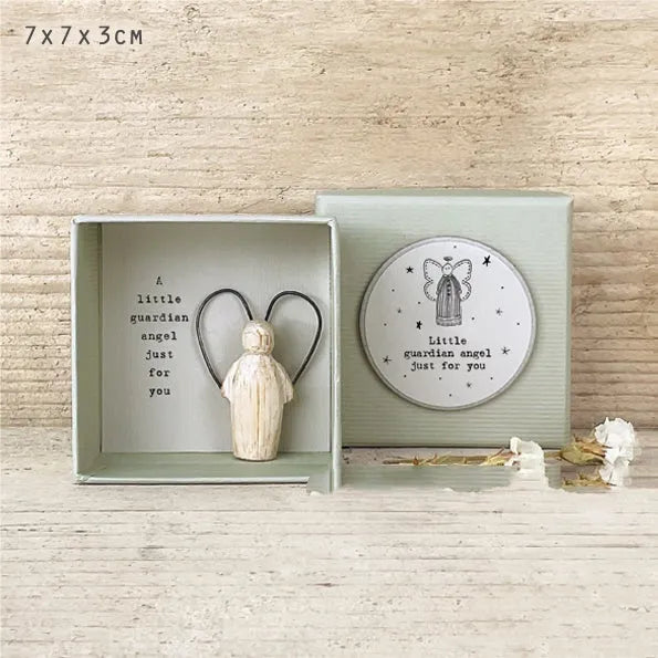 Guardian angel resin ornament in modern simplicity cartoon design style