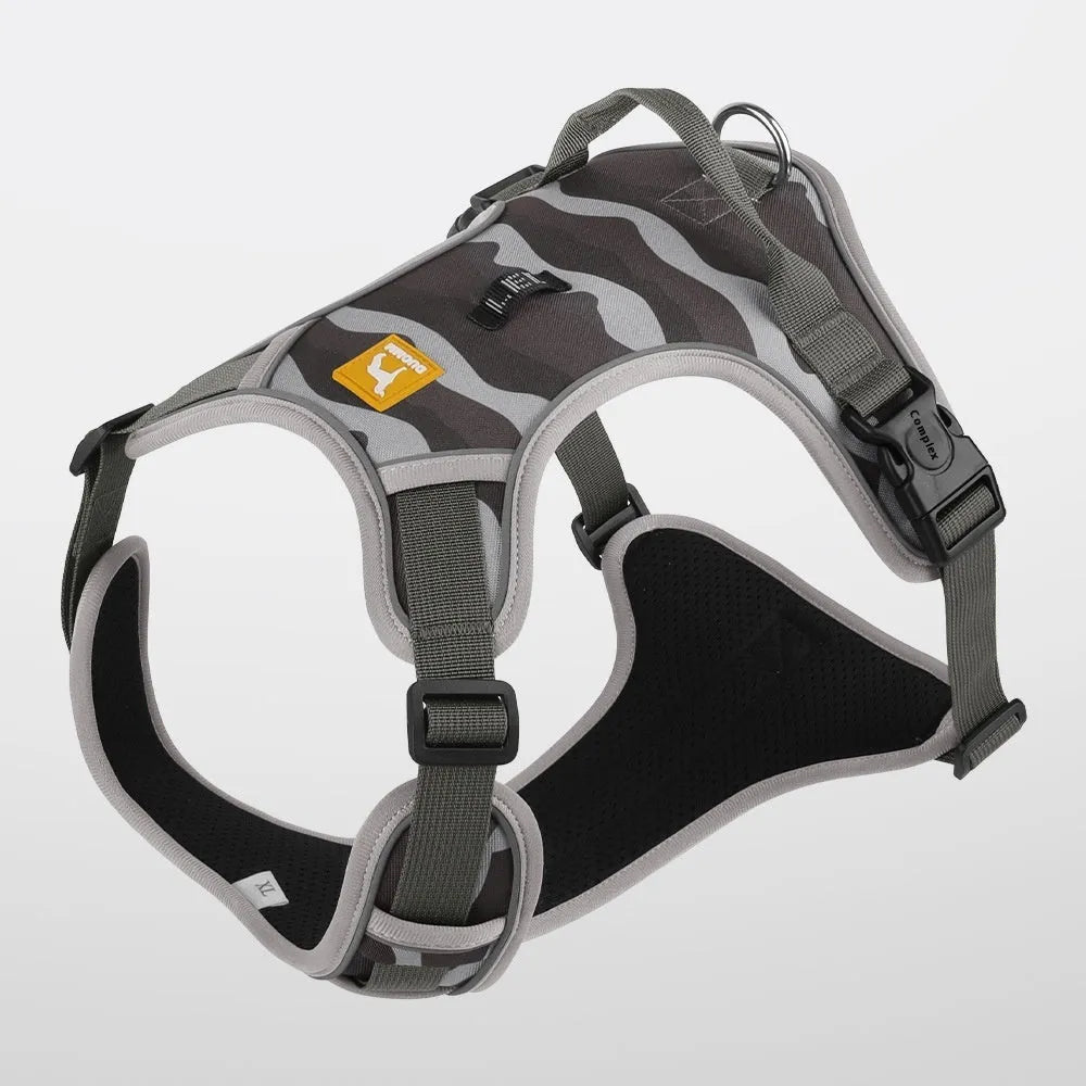 Reflective dog commuter rope with chest and back attachment points in oxford cloth material
