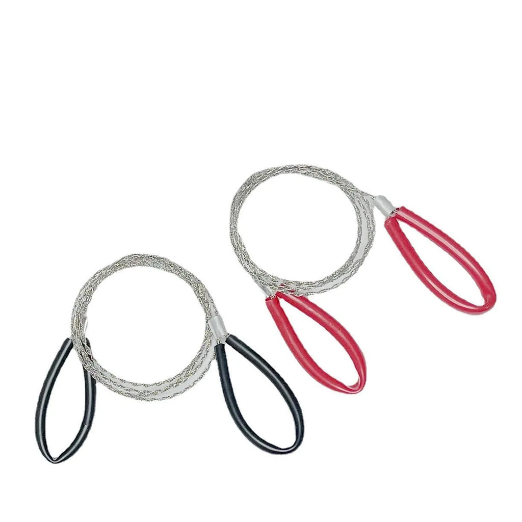 Four-strand German stainless steel wire survival saw with black and red colour options