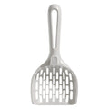 Grey plastic cat litter scoop with matching base tray for self-cleaning litter boxes