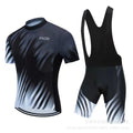 Cycling jersey and bib shorts set in a moisture-wicking fabric for summer riding
