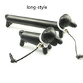 Black dog-shaped touch screen stylus showing length adjustment and phone stand functionality