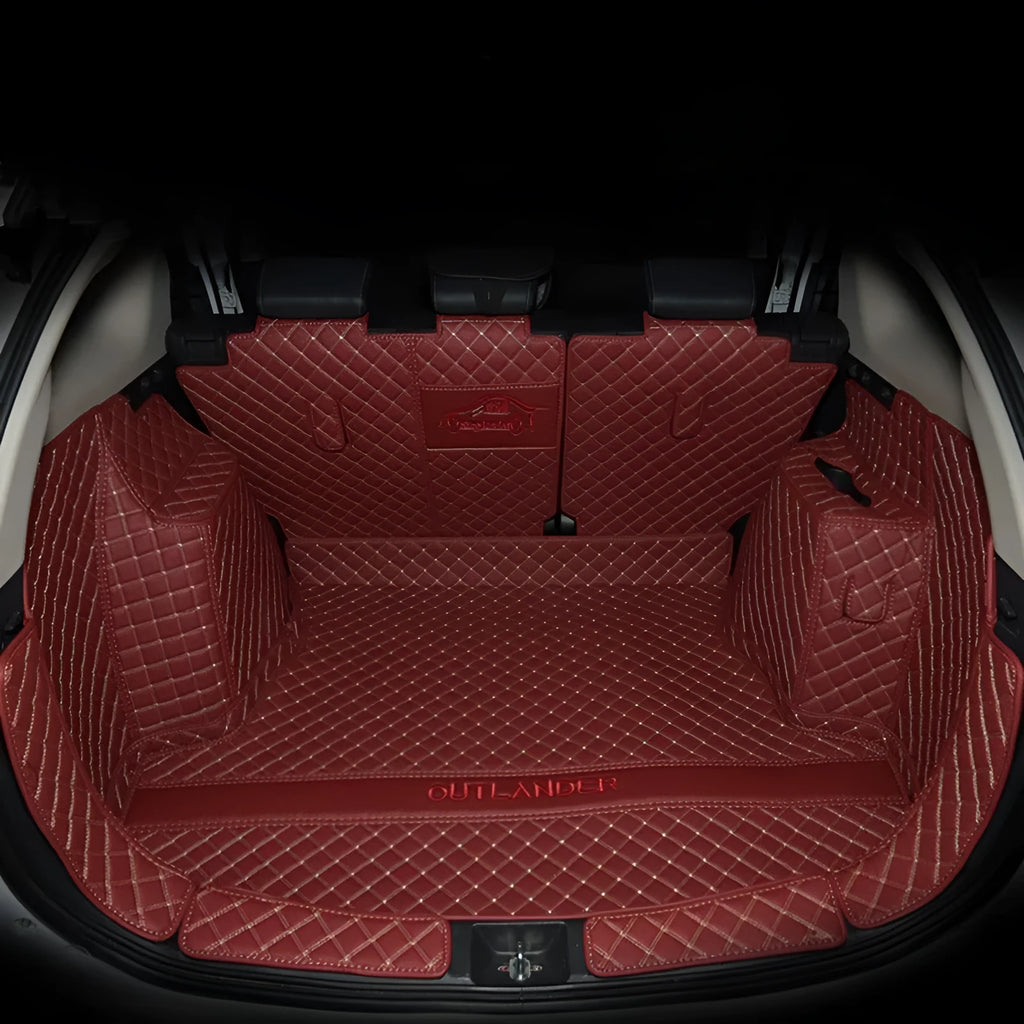 Mitsubishi Outlander boot liner mat with 3D edging in black with red trim line