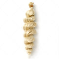 Golden synthetic hair weft wig for women available in three length options